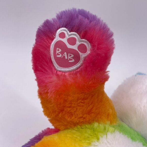 Build A Bear 16" Panda Bear BAB White with Rainbow Colors 2014 Embroidered Eyes - Picture 4 of 12